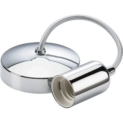 Knightsbridge 6 E27 Contemporary Pendant Set - Cromo lucido Knightsbridge 6 E27 Contemporary Pendant Set - Cromo lucido