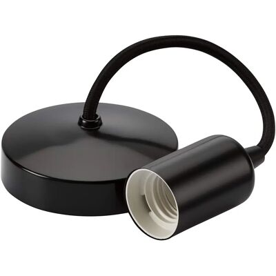 Knightsbridge 6 E27 Modern Pendant Light Set - Matt Black Knightsbridge 6 E27 Modern Pendant Light Set - Matt Black