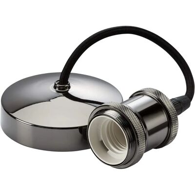 Knightsbridge E27 6'' vintage pendant - Nickel black light Knightsbridge E27 6'' vintage pendant - Nickel black light