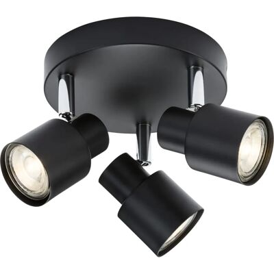 Knightsbridge Triple GU10 Recessed Spotlight - Black Knightsbridge Triple GU10 Recessed Spotlight - Black