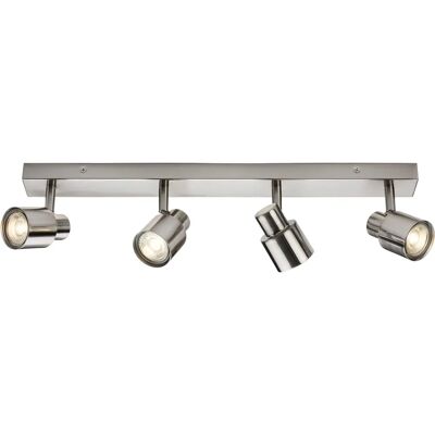Knightsbridge - Faretto Quad Bar GU10 - Spazzolato - 230V - Light fixture Knightsbridge - Faretto Quad Bar GU10 - Spazzolato - 230V - Light fixture
