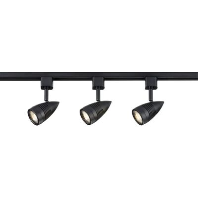 Knightsbridge TRKSP4 1m Dimmable Track Spotlight Kit - Black - Light Fixtures Knightsbridge TRKSP4 1m Dimmable Track Spotlight Kit - Black - Light Fixtures