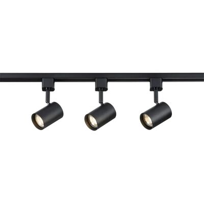 Knightsbridge TRKSP8 Track Spotlight Kit - Black - 230V - IP20 Knightsbridge TRKSP8 Track Spotlight Kit - Black - 230V - IP20