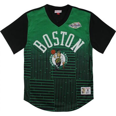 Mitchell & Ness Boston Celtics Winning Shot Mesh Jersey V Hals T-Shirt - Groen - Maat Small Mitchell & Ness Boston Celtics Winning Shot Mesh Jersey V Hals T-Shirt - Groen - Maat Small