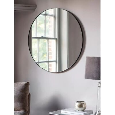 Gallery Direct Bowie Round Metal Frame Mirror - 80cm Gallery Direct Bowie Round Metal Frame Mirror - 80cm