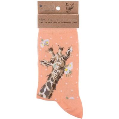 Chaussettes en Bambou Giraffe Coral Wrendale Designs - Unisex - Publicité Chaussettes en Bambou Giraffe Coral Wrendale Designs - Unisex - Publicité