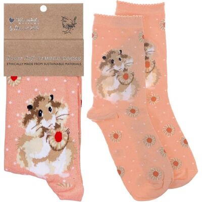 Chaussettes en bambou super douces Wrendale Designs - Hamster Orange - Publicité Chaussettes en bambou super douces Wrendale Designs - Hamster Orange - Publicité