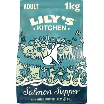 Lily's Kitchen Salmon Supper Adult Dog Food - Salmon, Sweet Potatoes, Peas & Dill - 1kg Lily's Kitchen Salmon Supper Adult Dog Food - Salmon, Sweet Potatoes, Peas & Dill - 1kg