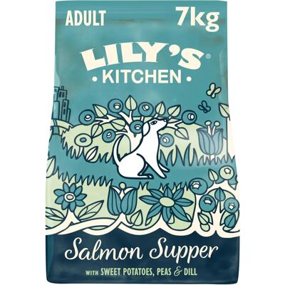 Lily's Kitchen Adult Salmon Supper Dry Dog Food - Organic 7kg Lily's Kitchen Adult Salmon Supper Dry Dog Food - Organic 7kg