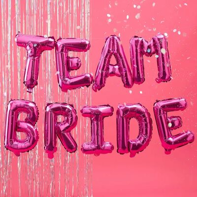 Ginger Ray BT-328 Pink Team Bride Folienballon Girlande - Party Dekoration Ginger Ray BT-328 Pink Team Bride Folienballon Girlande - Party Dekoration