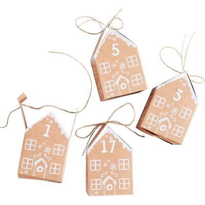 Ginger Ray Advent Boxes - Christmas Brown Ginger Ray Advent Boxes - Christmas Brown