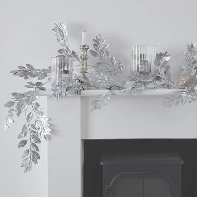 Ginger Ray Silver Foliage Christmas 1.75m Decoration Garland - Decoration Garland Ginger Ray Silver Foliage Christmas 1.75m Decoration Garland - Decoration Garland