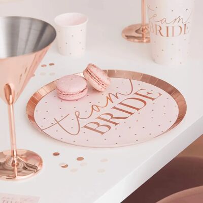Ginger Ray Assiettes en Papier Team Bride - Publicité Ginger Ray Assiettes en Papier Team Bride - Publicité