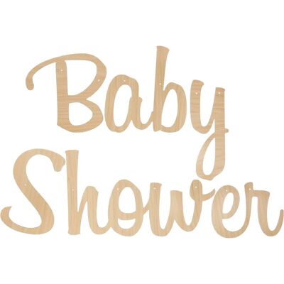Ginger Ray Trä Baby Shower Bunting - Baby Shower Dekorationer Ginger Ray Trä Baby Shower Bunting - Baby Shower Dekorationer