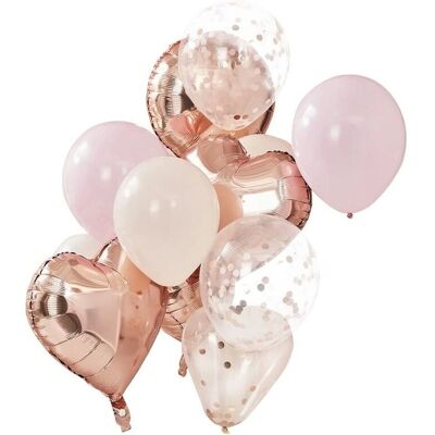 Ginger Ray Pack de Ballons Rose et Or Rose - Décoration de Fête - Publicité Ginger Ray Pack de Ballons Rose et Or Rose - Décoration de Fête - Publicité