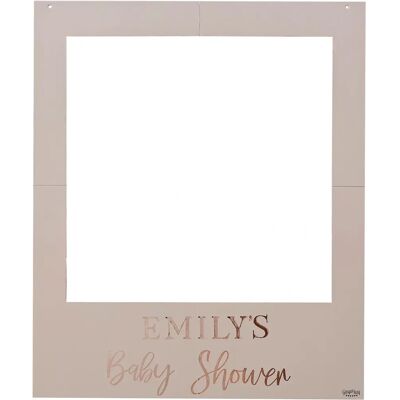Ginger Ray Rose Gold Baby Shower Photo Frame - Customisable Blush Party Decorations Ginger Ray Rose Gold Baby Shower Photo Frame - Customisable Blush Party Decorations