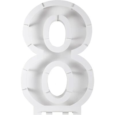 Ginger Ray Number 8 Large Balloon Stand - Birthday Party Age Centrepiece Holder Decorations White Ginger Ray Number 8 Large Balloon Stand - Birthday Party Age Centrepiece Holder Decorations White