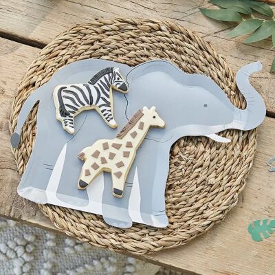 Assiettes en papier éléphant Ginger Ray - Vaisselle fête d'anniversaire jungle - Publicité Assiettes en papier éléphant Ginger Ray - Vaisselle fête d'anniversaire jungle - Publicité