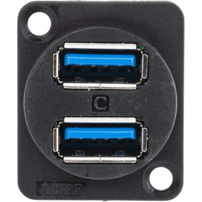 RS PRO USB 3.0 Dualport Panelmontage - USB Stecker RS PRO USB 3.0 Dualport Panelmontage - USB Stecker