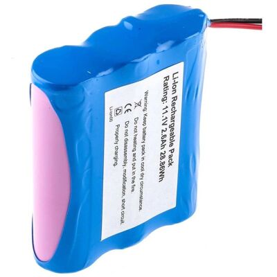 RS PRO Lithium-Ion Akkupack - 11,1V 2,6Ah, 3 Zellen, Kabel RS PRO Lithium-Ion Akkupack - 11,1V 2,6Ah, 3 Zellen, Kabel