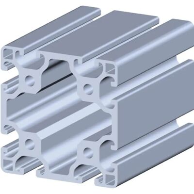 Profil en Aluminium RS PRO Argenté 80x80mm 3m - Système Structurale - Publicité Profil en Aluminium RS PRO Argenté 80x80mm 3m - Système Structurale - Publicité