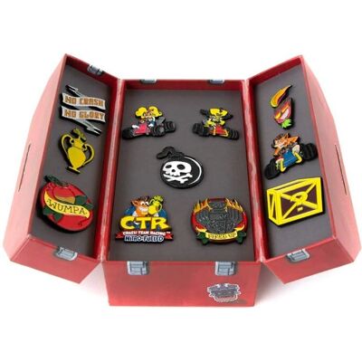 Crash Team Racing Toolbox Pin Badge Set - Toy Accessory Crash Team Racing Toolbox Pin Badge Set - Toy Accessory