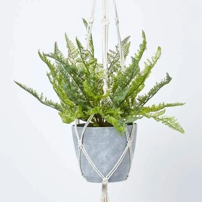Homescapes Lifelike Potted Fern Artificial Hanging Plant - 95cm Long Homescapes Lifelike Potted Fern Artificial Hanging Plant - 95cm Long