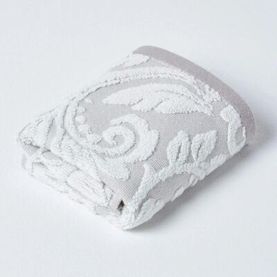Homescapes Turkish Cotton Damask Towel - Beige - 600 GSM Homescapes Turkish Cotton Damask Towel - Beige - 600 GSM