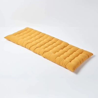 Coussin de Banc de Jardin Jaune Moutarde Homescapes - 2 Places - Publicité Coussin de Banc de Jardin Jaune Moutarde Homescapes - 2 Places - Publicité