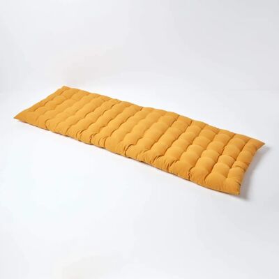 Coussin de banc de jardin jaune moutarde Homescapes, 3 places - Publicité Coussin de banc de jardin jaune moutarde Homescapes, 3 places - Publicité