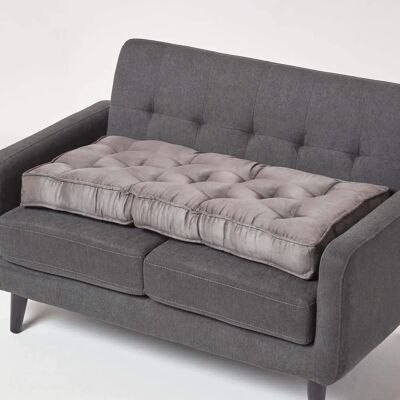 Homescapes Graues 2-Sitzer Faux Suede Booster-Kissen - Unterstützend & Festes Sofa-Polster Homescapes Graues 2-Sitzer Faux Suede Booster-Kissen - Unterstützend & Festes Sofa-Polster