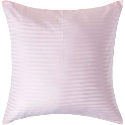 Homescapes Pink Satin Stripe Pillowcase - 60x60cm - Egyptian Cotton Homescapes Pink Satin Stripe Pillowcase - 60x60cm - Egyptian Cotton