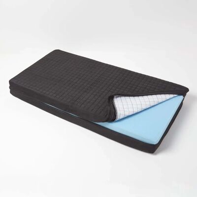 Homescapes Black Orthopaedic Foam 2 Seater Booster Cushion - Cushion Homescapes Black Orthopaedic Foam 2 Seater Booster Cushion - Cushion
