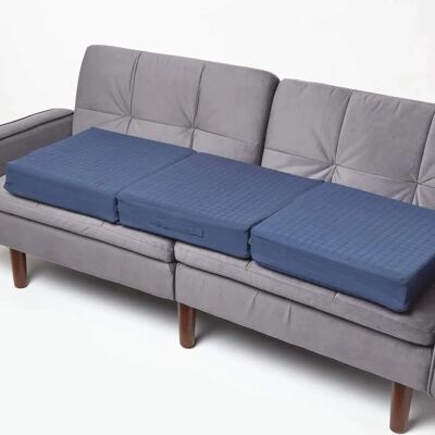 Homescapes Navy Orthopaedic Foam 3 Seater Booster Cushion - Cushion Homescapes Navy Orthopaedic Foam 3 Seater Booster Cushion - Cushion