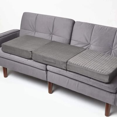 Homescapes Grey Orthopaedic Foam 3 Seater Booster Cushion - Supportive and Removable Cover Homescapes Grey Orthopaedic Foam 3 Seater Booster Cushion - Supportive and Removable Cover