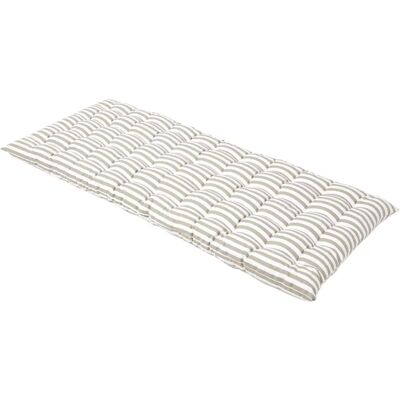 Homescapes Grey Stripe Bench Cushion - 2 Seater Outdoor Decor Homescapes Grey Stripe Bench Cushion - 2 Seater Outdoor Decor