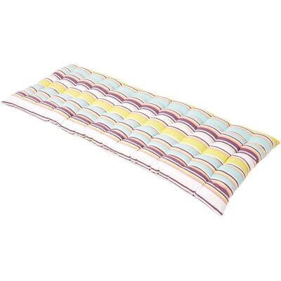 Homescapes Osaka Stripe Bench Cushion - Green 2 Seater Homescapes Osaka Stripe Bench Cushion - Green 2 Seater
