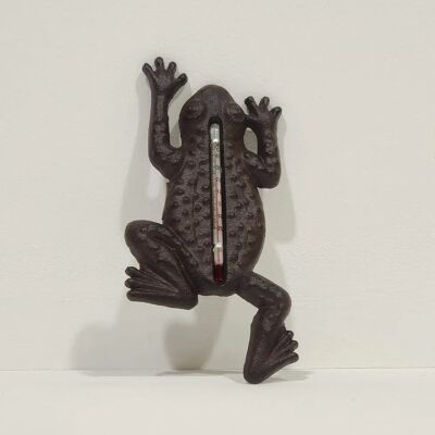 Homescapes Cast Iron Frog Garden Thermometer - Garden Decor Homescapes Cast Iron Frog Garden Thermometer - Garden Decor