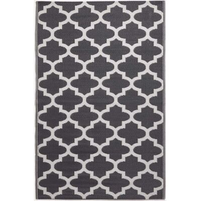 Tapis d'extérieur géométrique Homescapes Nola - 120x180cm - Noir et blanc - Publicité Tapis d'extérieur géométrique Homescapes Nola - 120x180cm - Noir et blanc - Publicité