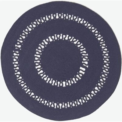 Homescapes Navy Round Rug - Rug Homescapes Navy Round Rug - Rug