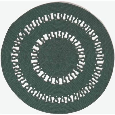 Homescapes Green Crochet Braided Rug - Rug Homescapes Green Crochet Braided Rug - Rug