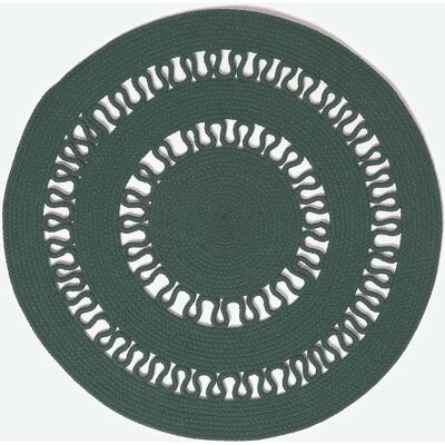 Homescapes Green Crochet Braided Rug - Rug Homescapes Green Crochet Braided Rug - Rug