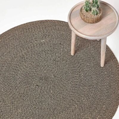 Homescapes Lin et Noir, Tapis Rond de 200cm - Tapis - Publicité Homescapes Lin et Noir, Tapis Rond de 200cm - Tapis - Publicité