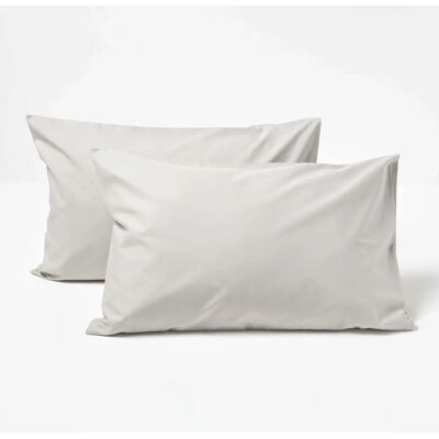 Homescapes Cotton Kids Pillowcases - Grey 40 x 60 cm 200 TC Homescapes Cotton Kids Pillowcases - Grey 40 x 60 cm 200 TC