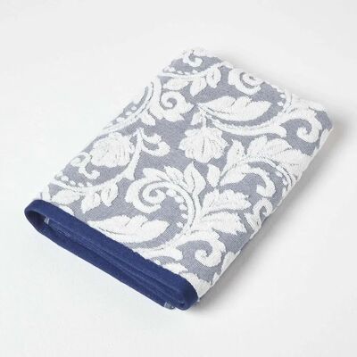 Homescapes Navy Damask Bath Towel - Towel Homescapes Navy Damask Bath Towel - Towel
