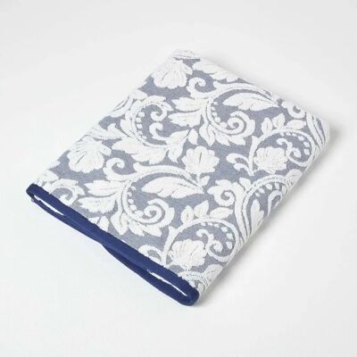 Homescapes Navy Damask Bath Sheet - Bath Sheet Homescapes Navy Damask Bath Sheet - Bath Sheet