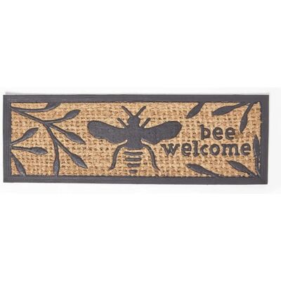 Tapis en caoutchouc et coir Abeille - Antidérapant, Amusant - Publicité Tapis en caoutchouc et coir Abeille - Antidérapant, Amusant - Publicité