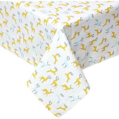 Homescapes Majestic Stag Cotton Christmas Tablecloth - Christmas Tablecloth Homescapes Majestic Stag Cotton Christmas Tablecloth - Christmas Tablecloth