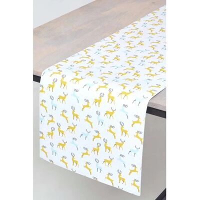 Homescapes Majestic Stag Grey Christmas Table Runner - Table Runner Homescapes Majestic Stag Grey Christmas Table Runner - Table Runner