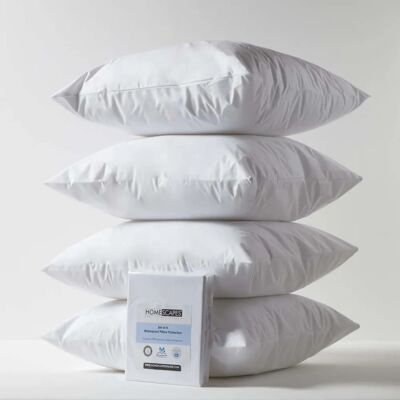 Homescapes 60x60cm Waterproof Pillow Protectors - Pillow Protectors Homescapes 60x60cm Waterproof Pillow Protectors - Pillow Protectors